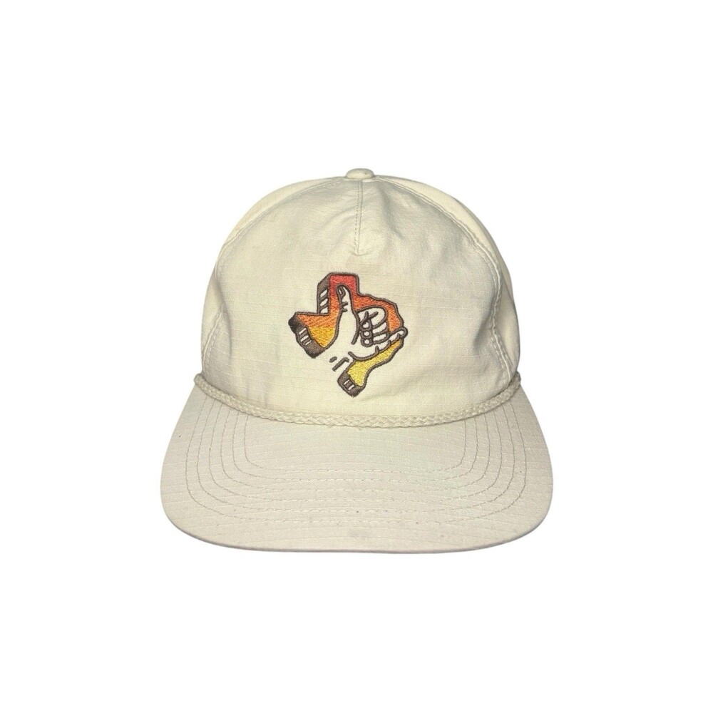 Howler Bros Beige ‘’Texas Shaka Graphic’’ OSFA Rope Snapback Hat